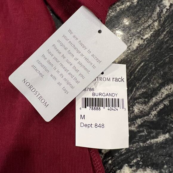 NWT Nordstrom's Forgotten Grace Burgundy/Maroon Knit Top - SIZE M - Picture 6 of 8